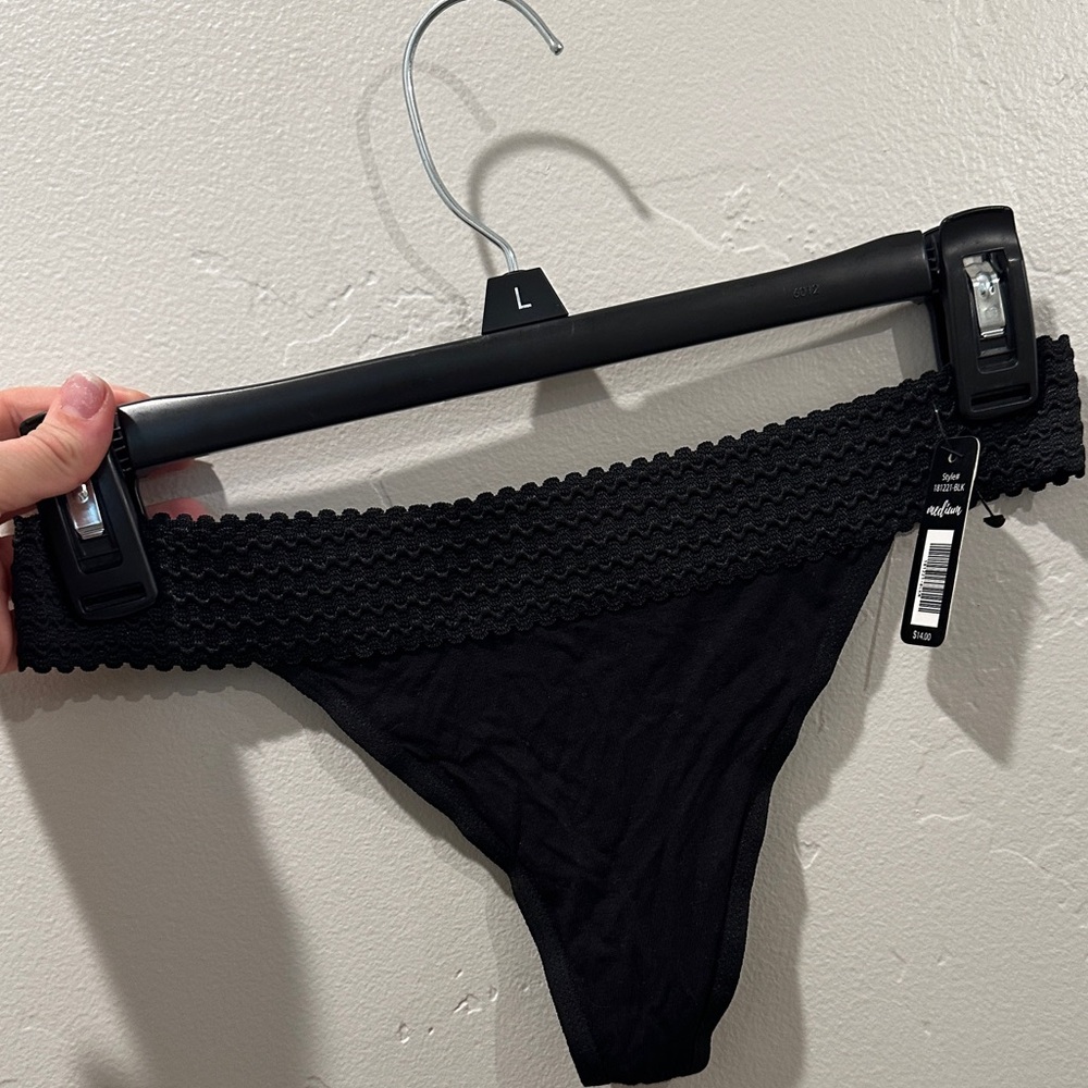 NEW With tags - BootyBag Black Thong